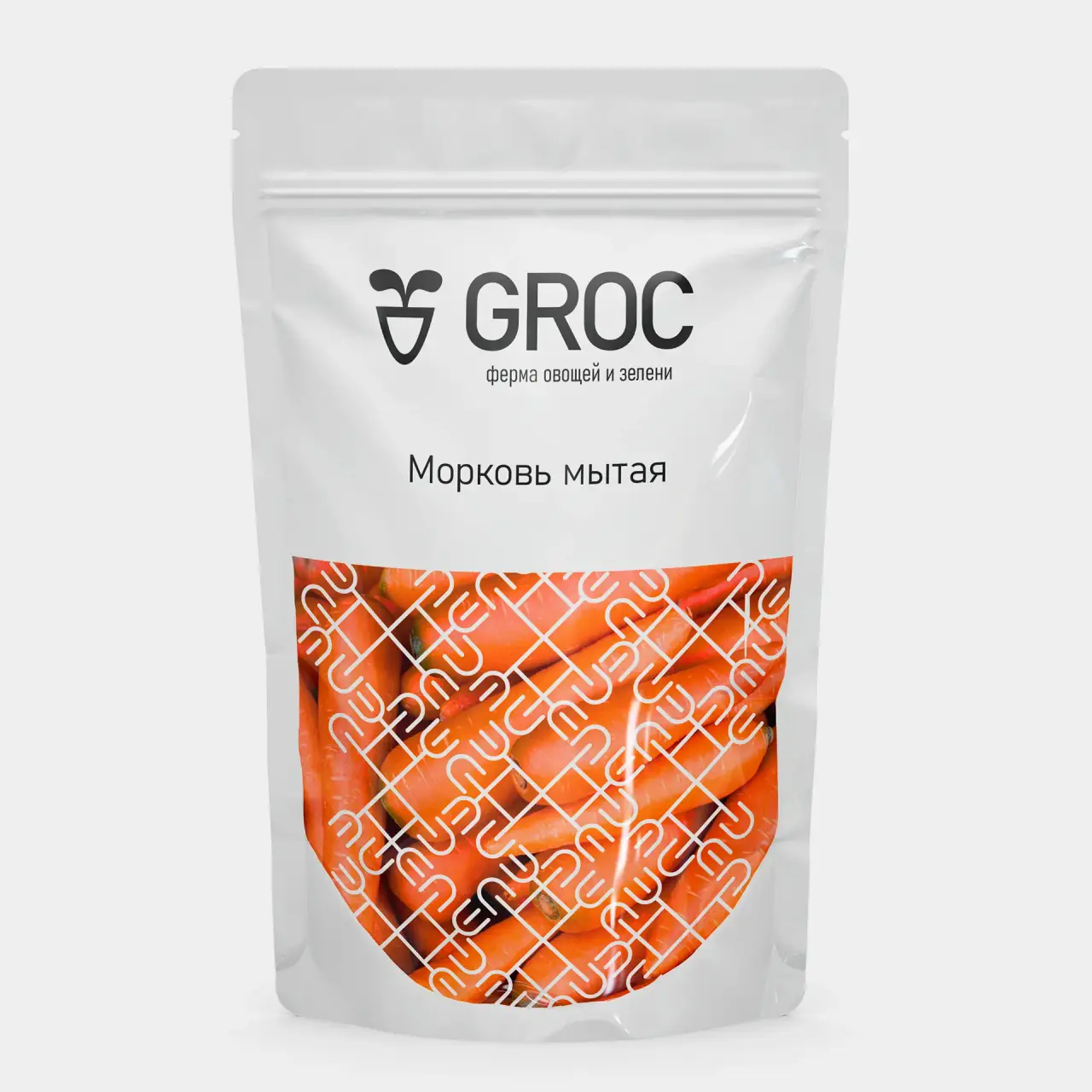 Eco-friendly Groc carrot packaging design.