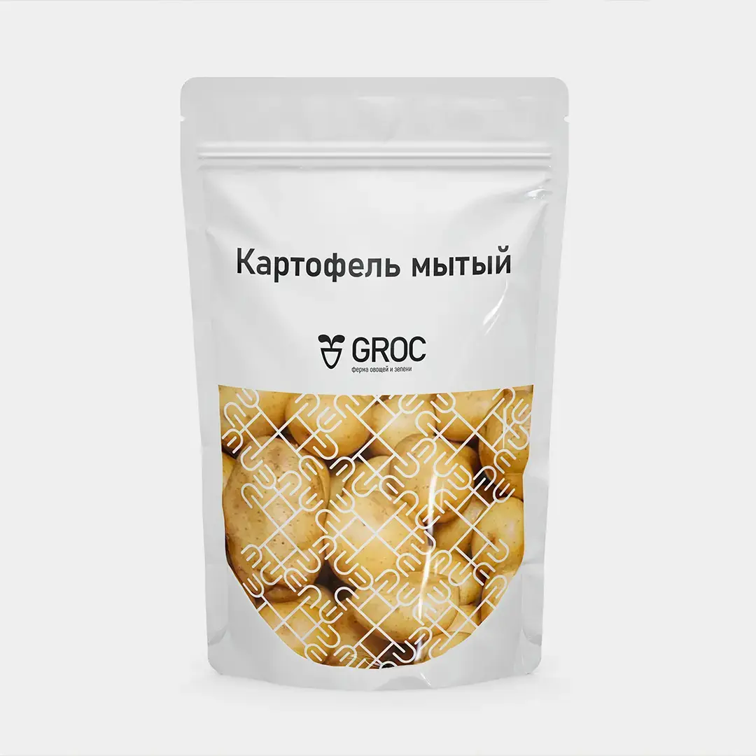 Eco-friendly Groc potato packaging design.