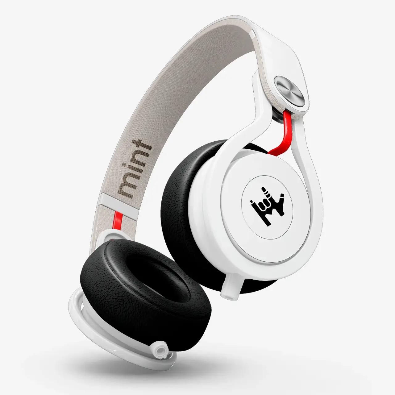 Headphones with mint Logo.